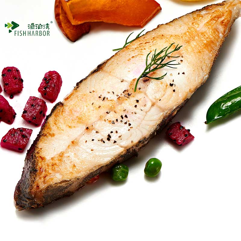 【渔泊湾】格陵兰比目鱼扒454g 整条切片带皮冷冻深海比目鱼排